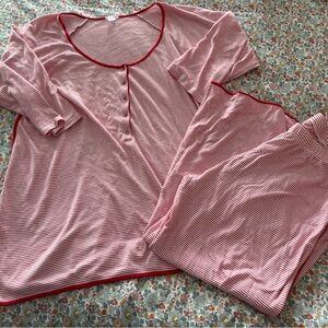 Cozy Red Striped Women's Pajama Set